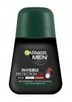 Garnier Men Roll-on Deodorant Invisible Protection 72h - must, valge, v&auml;rvid 50 ml