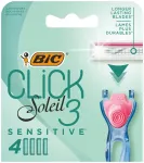 Bic System t&auml;idised Click Soleil 3 Sensitive 1 pakelistele - 4 vnt.