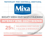 MIXA Rich Nourishing Cream 25% &otilde;liga kuivale ja tundlikule nahale, 50 ml
