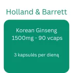 Korean Ginseng, 1500mg - 90 vcaps
