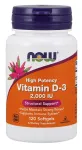 Vitamin D-3, 2000 IU - 120 softgels - NOW Foods