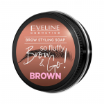EVELINE Brow & Go! Eyebrow Shaping Soap So Fluffy Brown 25 g