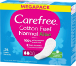 CAREFREE Cotton Feel Normal Aloe l&otilde;hnastatud h&uuml;gieenisidemed 1 op. - 76 tk.