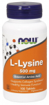 L-Lysine, 500mg - 100 tablets - NOW Foods
