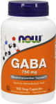 GABA, 750mg - 100 vcaps - NOW Foods