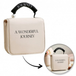 ECARLA Kokkupandav kosmeetikakott - k&auml;epidemega pagasiruum kreemne KS153K