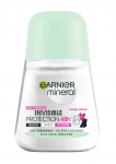 Garnier Mineral Deodorant Roll-on Invisible Protection 48h Touch of lilled - must, valge, v&auml;rvid 50ml