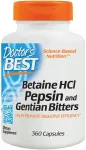 Betaine HCl Pepsin & Gentian Bitters - 360 caps - Doctor's Best