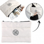 ECARLA Naiste tikitud veekindel kosmeetikakott - valge KS144B