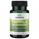 Turmeric & Bromelain - kurkum ja bromelain - N60 - Swanson