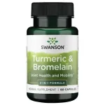 Turmeric & Bromelain - kurkum ja bromelain - N60 - Swanson