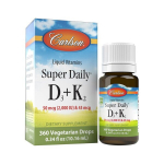 Super Daily D3 + K2, 2000 IU - 10 ml - Carlson Labs