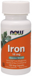 Iron, 18mg - 120 vcaps - NOW Foods