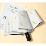 ECARLA Parasol PAR08 automaat Kuldlehed, valge