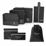 ECARLA reisikomplekt 7 kosmeetikakotti - korraldajad must KS142CZ