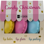 HISKIN Candy Christmas huulehoolduse kinkekomplekt (scrub+balsam+gloss)