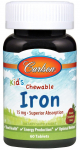 Kid's Chewable Iron, 15mg Strawberry - 60 tablets - Carlson Labs