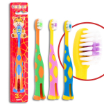 WELLBEE Laste hambahari KIDS(3+) Pehme (blister) seisev - v&auml;rvisegu 1 tk.