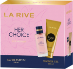 La Rive for Woman Her Choice kinkekomplekt (parf&uuml;&uuml;mvesi 100ml + du&scaron;igeel 100ml)