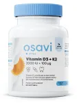 Vitamin D3 + K2, 2000IU + 100mcg - 60 softgels - Osavi