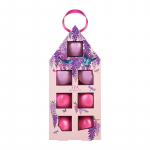 CHLAPU CHLAP Virvendavate vannipallide komplekt lilla &otilde;ie l&otilde;hnaga 1 op. - 7 tk.