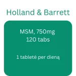 MSM, 750mg - 120 tabs