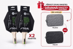 Komplekts 2 STIGA raketes un čehols TIBHAR dāvanā
