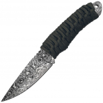 Takumitak Nighthawk Damascus/Olive Fikseeritud teraga nuga