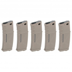 Komplekt 5 ASG Arcturus Mid-Cap EMM muutuva mahtuvusega ajakirju M4/M16 koopiatele - lameda tumedamaakollase v&auml;rvusega