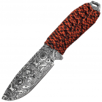 Takumitak Takumi Damascus/Orange Fikseeritud teraga nuga