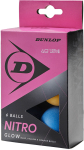 DUNLOP NITRO GLOW 3*** Lauatennisepallid, 6 tk