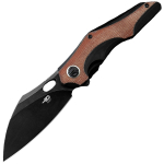 Bestech Knives Nogard by Grzegorz "Kombou" Grabarski Black Titanium/Natural Micarta Canvas Kokkupandav nuga