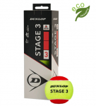 DUNLOP STAGE 3 RED ITF Tennispallid, 3 tk.