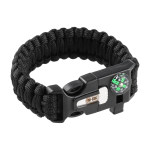 M-Tac Paracord Firesteel/Compass/Whistle Black Elluj&auml;&auml;misk&auml;ev&otilde;ru