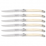 Laguiole Hammastatud steaknugade komplekt, 6 tk., koos puidust alusega