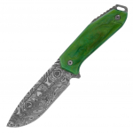 Takumitak Takumi TKF502GN Damascus/Olive Fikseeritud teraga nuga