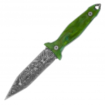 Takumitak Protector Damascus/Olive Fikseeritud teraga nuga