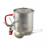 Robens Fire Wisp Solo Cook Set Ultralight 650 ml Silver Matkapliit koos k&ouml;&ouml;gin&otilde;ude komplektiga