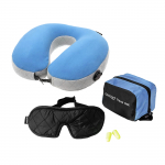 Cocoon Travel Set 3-Pack Blue Mugavust pakkuvad reisitarvikud