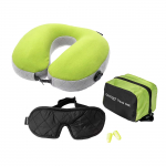 Cocoon Travel Set 3-Pack Wasabi Mugavust pakkuvad reisitarvikud