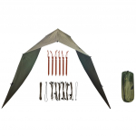 Bushmen Easy Tarp Telkimislina 4 x 4 m - roheline