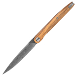 Bestechman Lanza Damascus by Grzegorz "Kombou" Grabarski Olive Wood Kokkupandav nuga