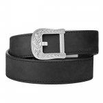 Kore Essentials Rodeo Buckle Black Buffalo Leather Gun Belt Taktikaline v&ouml;&ouml;