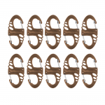 Mil-Tec S-Hook Coyote Karabiinikomplekt, 10 tk.