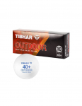 TIBHAR Outdoor TT-balls 40+ 10-p WH Lauatennise pallid, 10 tk.