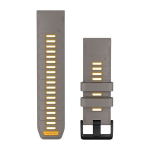 Garmin QuickFit 26 Watch Band Silver Grey / Yellow Flare Silicone Kellarihm
