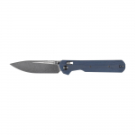KNIVESPL The First Sandvik 14C28N Blue G10 Stonewashed/Satin Kokkupandav nuga