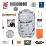 Brandit US Cooper 40 l Blizzard Camo Medium V2 evakuatsioonikott - varustusega