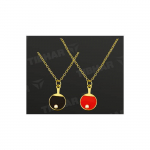 TIBHAR Red/Gold Kett ripatsiga - mini lauatennise reket p&auml;rliga