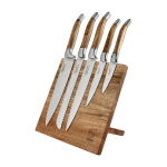 Laguiole Olive Wood K&ouml;&ouml;ginoakomplekt koos magnetplokiga